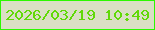 文字の大きさ：4、枠の色：2cf801、背景の色：dadfc5、文字の色：61d907 無料ブログパーツのブログ時計