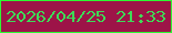 文字の大きさ：4、枠の色：2cf931、背景の色：9d1448、文字の色：3edb57 無料ブログパーツのブログ時計