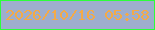 文字の大きさ：5、枠の色：2cff3a、背景の色：9eaecd、文字の色：f4aa47 無料ブログパーツのブログ時計
