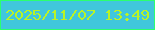 文字の大きさ：4、枠の色：2cff6f、背景の色：40c7dc、文字の色：baf326 無料ブログパーツのブログ時計
