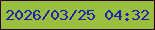 文字の大きさ：1、枠の色：2d0027、背景の色：98bf3d、文字の色：211fb0 無料ブログパーツのブログ時計