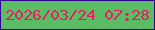 文字の大きさ：5、枠の色：2d0090、背景の色：5cbc65、文字の色：e32060 無料ブログパーツのブログ時計