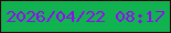 文字の大きさ：3、枠の色：2d030c、背景の色：11b351、文字の色：910bf0 無料ブログパーツのブログ時計