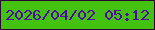文字の大きさ：2、枠の色：2d0339、背景の色：43c210、文字の色：5207a9 無料ブログパーツのブログ時計