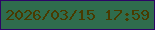文字の大きさ：4、枠の色：2d0467、背景の色：2f6c4d、文字の色：493a00 無料ブログパーツのブログ時計