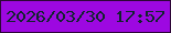 文字の大きさ：4、枠の色：2d0737、背景の色：9d08e1、文字の色：11242d 無料ブログパーツのブログ時計