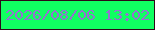 文字の大きさ：2、枠の色：2d0817、背景の色：10ff61、文字の色：9472d0 無料ブログパーツのブログ時計