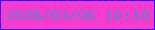 文字の大きさ：4、枠の色：2d08fc、背景の色：f83ace、文字の色：5c7fd0 無料ブログパーツのブログ時計