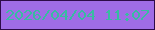 文字の大きさ：5、枠の色：2d0b49、背景の色：9f6ce6、文字の色：38bba1 無料ブログパーツのブログ時計