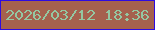 文字の大きさ：1、枠の色：2d0be1、背景の色：a5614e、文字の色：94c8a2 無料ブログパーツのブログ時計