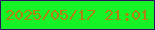 文字の大きさ：3、枠の色：2d0e60、背景の色：15f325、文字の色：b17f16 無料ブログパーツのブログ時計