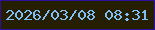 文字の大きさ：3、枠の色：2d109c、背景の色：251e01、文字の色：7ebff8 無料ブログパーツのブログ時計