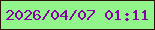 文字の大きさ：5、枠の色：2d140a、背景の色：91f58c、文字の色：8701a8 無料ブログパーツのブログ時計