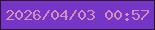 文字の大きさ：3、枠の色：2d152b、背景の色：7535c7、文字の色：d18fb7 無料ブログパーツのブログ時計