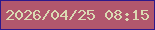 文字の大きさ：3、枠の色：2d188b、背景の色：b1576d、文字の色：dadab3 無料ブログパーツのブログ時計