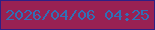 文字の大きさ：5、枠の色：2d1f85、背景の色：982153、文字の色：3070b6 無料ブログパーツのブログ時計