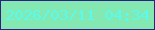 文字の大きさ：2、枠の色：2d2184、背景の色：84e8b3、文字の色：58fcef 無料ブログパーツのブログ時計