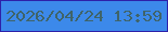 文字の大きさ：1、枠の色：2d21a9、背景の色：3c89ea、文字の色：3f6469 無料ブログパーツのブログ時計