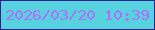 文字の大きさ：1、枠の色：2d228e、背景の色：57d3e0、文字の色：af6ffc 無料ブログパーツのブログ時計