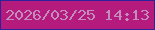 文字の大きさ：5、枠の色：2d229b、背景の色：b51b7d、文字の色：c48cbd 無料ブログパーツのブログ時計