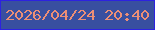 文字の大きさ：4、枠の色：2d22e0、背景の色：384fa0、文字の色：eb8f76 無料ブログパーツのブログ時計