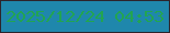 文字の大きさ：2、枠の色：2d242c、背景の色：1f87ac、文字の色：22a452 無料ブログパーツのブログ時計