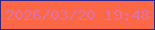 文字の大きさ：2、枠の色：2d288a、背景の色：fc6846、文字の色：e072a3 無料ブログパーツのブログ時計