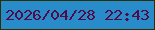 文字の大きさ：1、枠の色：2d2e02、背景の色：298cca、文字の色：520c45 無料ブログパーツのブログ時計