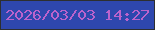 文字の大きさ：4、枠の色：2d2f30、背景の色：2e47ae、文字の色：bb63cc 無料ブログパーツのブログ時計