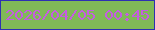 文字の大きさ：1、枠の色：2d30b2、背景の色：80b957、文字の色：c55ce1 無料ブログパーツのブログ時計