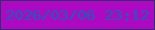 文字の大きさ：3、枠の色：2d316e、背景の色：af08c2、文字の色：1860b6 無料ブログパーツのブログ時計