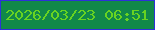 文字の大きさ：2、枠の色：2d31d8、背景の色：118949、文字の色：68d321 無料ブログパーツのブログ時計