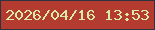 文字の大きさ：1、枠の色：2d343f、背景の色：b33b30、文字の色：d9eba5 無料ブログパーツのブログ時計