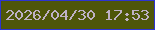 文字の大きさ：1、枠の色：2d34d0、背景の色：4e5609、文字の色：beb1c6 無料ブログパーツのブログ時計