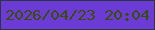 文字の大きさ：2、枠の色：2d3542、背景の色：6c3ad5、文字の色：384e08 無料ブログパーツのブログ時計