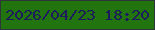 文字の大きさ：4、枠の色：2d3639、背景の色：22740e、文字の色：1c1b5c 無料ブログパーツのブログ時計