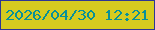 文字の大きさ：3、枠の色：2d3696、背景の色：d6cb20、文字の色：099098 無料ブログパーツのブログ時計