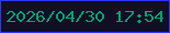 文字の大きさ：5、枠の色：2d36fc、背景の色：110f24、文字の色：03a176 無料ブログパーツのブログ時計