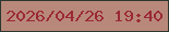文字の大きさ：4、枠の色：2d372d、背景の色：b8897b、文字の色：9b2935 無料ブログパーツのブログ時計