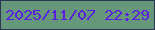 文字の大きさ：2、枠の色：2d3753、背景の色：65987b、文字の色：5a1ee0 無料ブログパーツのブログ時計