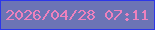文字の大きさ：5、枠の色：2d37e8、背景の色：6c74b5、文字の色：ed81bd 無料ブログパーツのブログ時計