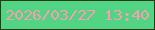 文字の大きさ：5、枠の色：2d3814、背景の色：51d584、文字の色：f79faf 無料ブログパーツのブログ時計