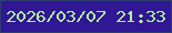 文字の大きさ：1、枠の色：2d3e6e、背景の色：301794、文字の色：b3f39e 無料ブログパーツのブログ時計