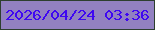 文字の大きさ：2、枠の色：2d3f2f、背景の色：9281c1、文字の色：3f08f1 無料ブログパーツのブログ時計