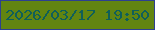文字の大きさ：4、枠の色：2d4090、背景の色：628511、文字の色：0f5f59 無料ブログパーツのブログ時計
