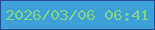 文字の大きさ：2、枠の色：2d498f、背景の色：3da0d9、文字の色：80d384 無料ブログパーツのブログ時計