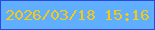 文字の大きさ：1、枠の色：2d49d9、背景の色：60affe、文字の色：f7c914 無料ブログパーツのブログ時計