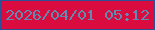 文字の大きさ：1、枠の色：2d4f96、背景の色：da0b3e、文字の色：6488ae 無料ブログパーツのブログ時計