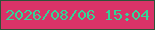 文字の大きさ：3、枠の色：2d5238、背景の色：d93368、文字の色：32d697 無料ブログパーツのブログ時計