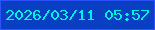 文字の大きさ：4、枠の色：2d52f7、背景の色：093fc2、文字の色：00f4e5 無料ブログパーツのブログ時計